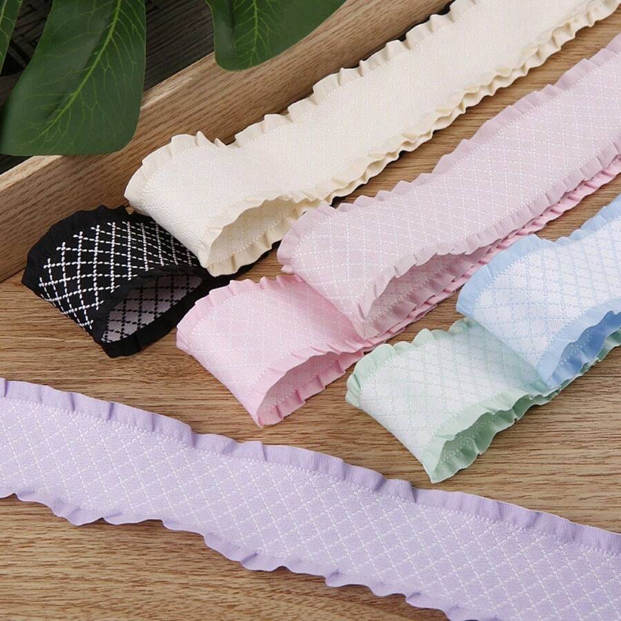 Diamond Lattice Pattern Lace Ribbon For DIY Bow Hair Accessories, Clothing, Shoes, Hats, Gift Boxes, Flowers