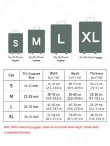 1pc Luggage Dust Cover Trolley Case Protective Cover Solid Color Travel Case Dust Cover Thickened Elastic Trolley Cover Wear Resistant, Luggage Cover - Multicolor - View 10
