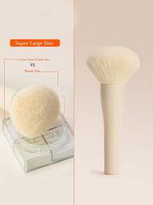 1 Stück großer loser Puderpinsel Rougepinsel mit flauschigen, dichten Borsten, Premium-Gesichtsmake-up-Werkzeug - Verschiedenfarbig - Übersicht 2