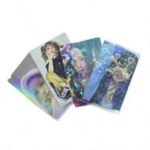 50pcs 66*91mm Clear Plastic Playing Card Sleeves, Colorful Card Holders, Star Card Game ID Card Collection Photo Pockets Set - Multiple Designs - View 2