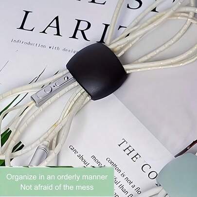 12pcs Black Multi-Function Cable Clips, Organize Data Cables, Earphone Wires, Charging Cables, Simple And Portable, Easily Organize Wires