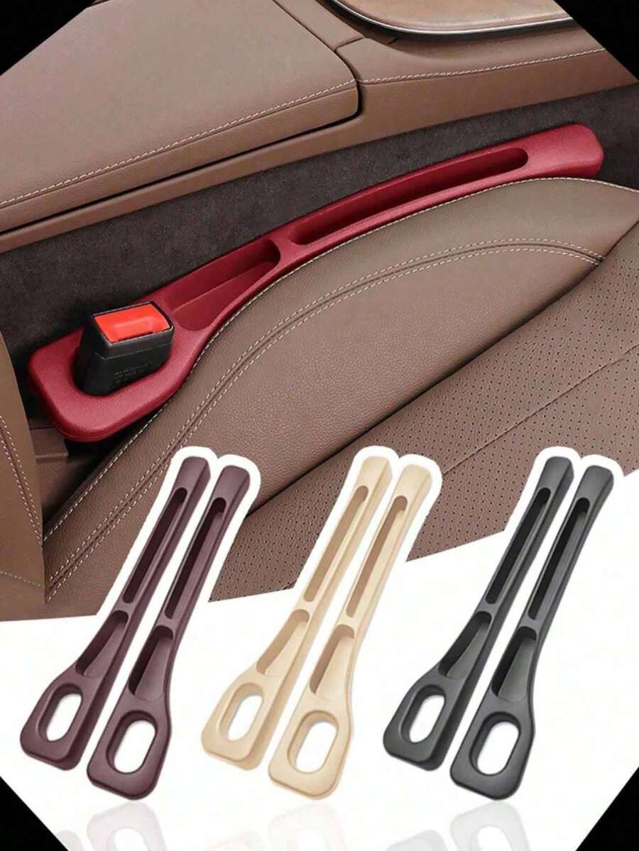 Multifunctional 2-In-1 Car Seat Gap Storage Box & Anti-Drop Plug: Dual-Compartment Non-Slip Storage Box, Suitable For Sedans And SUVs, Interior Accessory For Storing Small Items