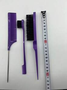 1件漸層色梳子與清潔刷套組,適用於所有髮質,居家、旅行與送禮皆完美 - 多色A - 查看 15