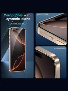 3片裝 9H 硬度鋼化玻璃螢幕保護貼，適用於 iPhone 17/15 Pro Max/15 Pro/15 Plus/16 Pro Max/16/16e/16 Pro/16 Plus/14 Pro Max/14/14 Pro/14 Plus/13 Pro Max/13/13 Pro/12/11/XR - 無色 - 查看 4