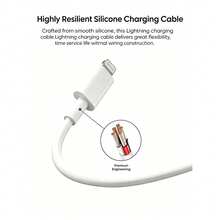 20W PD Fast Charging Cable, USB-C To Lightning Interface, MFi Certified, Compatible With IPhone 14-8 Plus//PC Sync - Multicolor - View 3