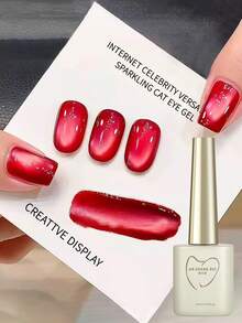 Jia Shang Rui 12ML/Pieza Esmalte de Uñas de Gel Ojo de Gato Granada Roja "Navidad" Esmalte de Uñas de Gel Invierno Primavera talla grande Vendido 2025 Uso en Salón de Arte de Uñas Año Nuevo Arte de Uñas Día de San Valentín Arte de Uñas Boda Suministros de Arte de Uñas Nupcial - Rojo - Ver 4