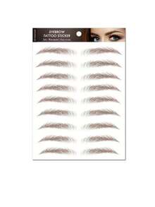 1/2 Pcs Natural-Looking Realistic BrownEyebrow Temporary TattooStickers - Easy ApplyDisposable - Brown - View 12