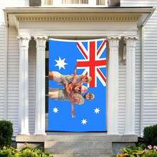 1pc Customized Australian Flag - Add Your Own Image And Text - Face Cutout - Suitable For Birthday, Wedding, Father's Day, Mother's Day, Valentine's Day, Home Decor - Also For Customized Tapestry, Garden Flag, Customized Flag - 澳洲旗幟 - 查看 9