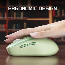 MAGEEGEE 2.4G Mouse For Laptop With USB Receiver, Slim Travel Mice Compatible With MacBook Air/Pro Laptop Computer Tablet - Mixed Green - View 3