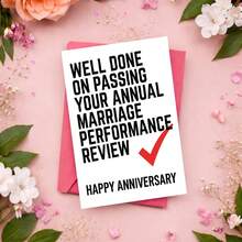 Anniversary Greeting Card – Humorous "Annual Marriage Performance Review" – Versatile Card Expressing Love And Care For Spouses, Partners, Or Friends – High-Quality Anniversary Card Suitable For Anyone - A - View 3