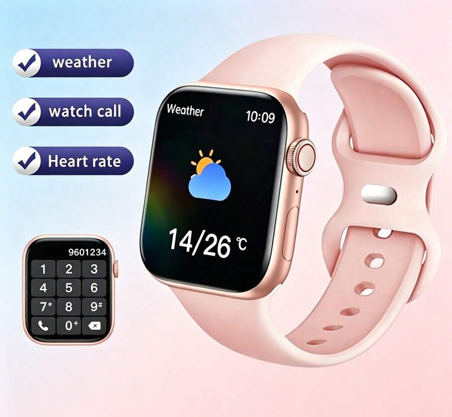NcmRyu 2,01 Zoll HD Display Smart Sports Uhr, Bluetooth Anrufe, mehrere Sportmodi, Bewegungserinnerung und andere Funktionen, geeignet als Geschenk für Freunde und Paar, kompatibel mit Android und iOS - Übersicht 1