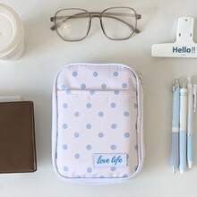 1pc Cute Multi-Layer Storage Box, Large Capacity Mesh Compartment Travel Organizer Bag, Portable Camera, Stationery, Cosmetics, Credit Card Storage Pouch - Multicolor - View 13