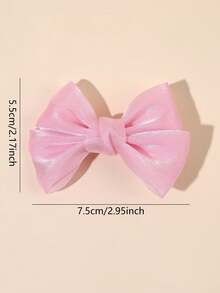 10pcs Macaron Color Pearl-Finish Tulle Hair Bow Clips,Purple Blue White Yellow Pink Hair Clips,Super Fairy,Teens Girls Hair Accessories For Daily - Multicolor - View 5