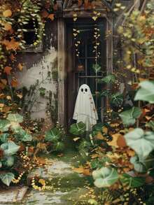 5D Diamond Painting | Halloween Forest Ghost Wall Art Diamond Painting, Adult Version, Mysterious Nature Inspired Handmade Wall Decor. DIY Mosaic Kit, Diamond Painting Helps Relax, Cultivate DIY Skills And Concentration, Best DIY Holiday Gift. - round diamond - View 6