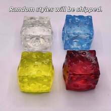 1pc Cheese Shaped Squishy Toy, Giant Cheese Block Stress Ball, Fingertip Pressure Relief Toy, Squeezable Non-Rebound, Children's Crunchy Sensation Squishy Toy - Multicolor - View 15