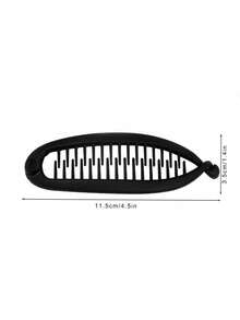 1/2pcs High Ponytail Twisted Banana Clip Wavy Hair Claw Clip Bun Styling Hair Accessory - Multicolor - View 5