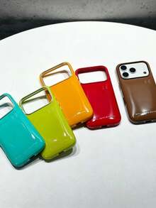 [Popular Item]2026 New Arrival Plain PU Leather Glossy Finish Metal Frame Large Screen Camera Protection Shockproof Smartphone Case Compatible With IPhone 17 Pro Max/17 Pro/17/16 Pro Max/16 Pro/16/15/15 Pro/15 Pro Max/14/14 Pro/14 Pro Max/13/13 Pro/13 Pro Max. Minimalist, Suitable For Men And Women, High-Quality And Luxurious, Phone Cover, Drop Protection, Scratch Protection, Gift. - Lime Green - View 9