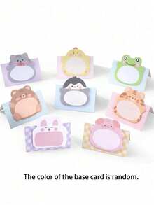 16pcs/320pages Cute Pet Cartoon Stickers (Random Color), Ins Style Animal Memo Decorative Stickers, Suitable For Students And Office, Random Pattern, Back To School Supplies, Birthday And Bachelor Party Decoration Gifts - Multicolor - View 6