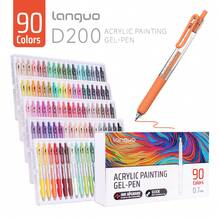 Languo 36-144色凝膠筆套裝，可伸縮壓克力繪畫手帳筆，0.7mm細筆尖，Journaling Pen PLUS，不鏽鋼筆尖內置彈簧，出墨順滑，彩色螢光中性筆，適合塗鴉、手繪海報、水彩筆，大容量，強烈3D效果/強層次感，適用於日記、賀卡、DIY藝術創作，返校文具用品 - 彩色 - 查看 16