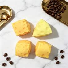 1pc Realistic Baking Butter & Cheese Combination Slow Rebound Stress Relief Toy, Soothe Tension, Includes Butter Stick, Triangle And Square Cheese Shapes, Multi-Texture Experience To Relieve Stress, Creative Gift For Men And Women, Practical Office & Leisure Stress Relief Item - Multicolor - View 4