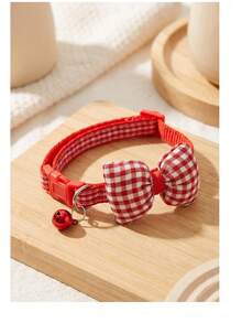 Multi-Color Pet Cat Dog Collar With Adhesive Cotton Cute Bow Plaid Pattern Suitable For Small And Medium Pets Decoration - Multicolor - View 8