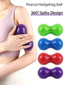 Foot Massage Roller Peanut Double-Ended Massage Ball Muscle Relaxation Ball Relieve Back And Arch Pain Massage Spike Ball For Shoulders Neck And Back For Gym Home And Travel Massage Tool Fitness Equipment Yoga Accessories - Multicolor - View 5