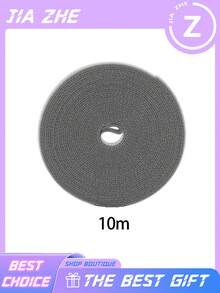 1m/3m/5m 充電線收納整理帶，魔鬼氈束線帶，數據線收納，自黏雙面捲繞式魔鬼氈束帶，適用於耳機/USB線、電腦線，桌面線材整理，居家辦公室收納 - 灰色 - 查看 13