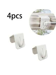 2/4pcs Door & Window Hooks, Drill-Free Metal Decorative Clips, Reusable Multi-Function Hanging Hooks, Suitable For Christmas Lights, Star Garlands, Window Decor, Curtain Rods, String Lights Cables And Other Holiday Home Decorations - Multicolor - View 10
