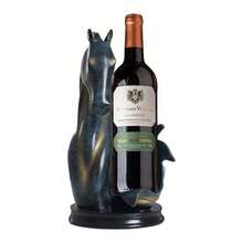 Wine Bottle Holder Horse Head Wine Rack Blue+Gold - 查看 11