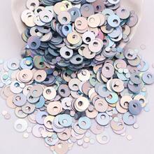 400 buah payet plastik bulat lepas 20g 10mm, dengan lubang 1mm, payet warna-warni untuk pembuatan perhiasan, scrapbooking DIY, dan kerajinan jahit. - MultiWarna - View 45