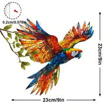 2D 平面壓克力材質 耐刮防水耐熱 9X9 英吋彩色鸚鵡吊飾 鄉村風居家鳥類主題生日禮物 - S - 查看 7