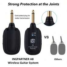 Audio Transmitter And Receiver Guitar System Guitar Transmitter And Receiver For Electric Guitar Wireless Pickup Wireless Transceiver - Black - View 7
