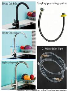 1/3pcs,Ceramic Valve Core Hot & Cold Dual Control Kitchen Faucet,Polished Electroplated Anti-Splash Bathroom Faucet,Drill-Free Easy Installation Universal Basin Faucet - Selected Thickened Material,Durable Ceramic Valve Core,Polished Electroplated Rust-Proof Process,Adjustable Hot & Cold Water,Tool-Free Simple Installation,Soft Water Flow Anti-Splash,Suitable For Home Kitchen Sink,Bathroom Vanity,Bathtub,Travel RV - Multicolor - View 12