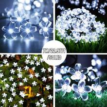 20/50/100 LED Solar String Lights, 8 Lighting Modes, IP65 Waterproof Fairy Lights, Suitable For Yard, Camping, Party, Holiday, Christmas, Wedding Decoration, Outdoor Solar Garden Lights - Solar-powered Cherry Blossom Lights - View 12