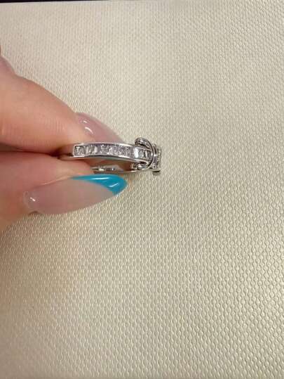 Anillo Industrial Minimalista, Patrón de Calado Exquisito, Moda de Nicho, Joyería de Anillo Ajustable de Alta Gama para Mujeres
