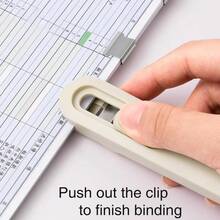 2pcs Premium Paper Fastener Clips, Holds Up To 40 Sheets. Paper-Friendly Binder & Folder Fasteners, Back To School Office Supplies - Random - View 1