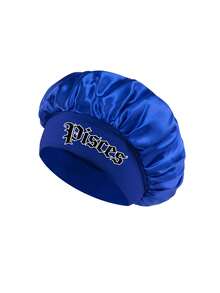 1pc Satin Sleep Cap, Lightweight Hair Protection Bonnet, 12 Zodiac Print Large Size Sleep Cap, Loose Elastic Band, Suitable For Curly Hair Sleep Wear - Multicolor - View 10