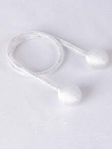 1 pieza Sujeta cortina de poliéster tejido con doble bola, disponible en múltiples colores y tamaños, adecuado para fijar y decorar cortinas - Multicolor - Ver 5
