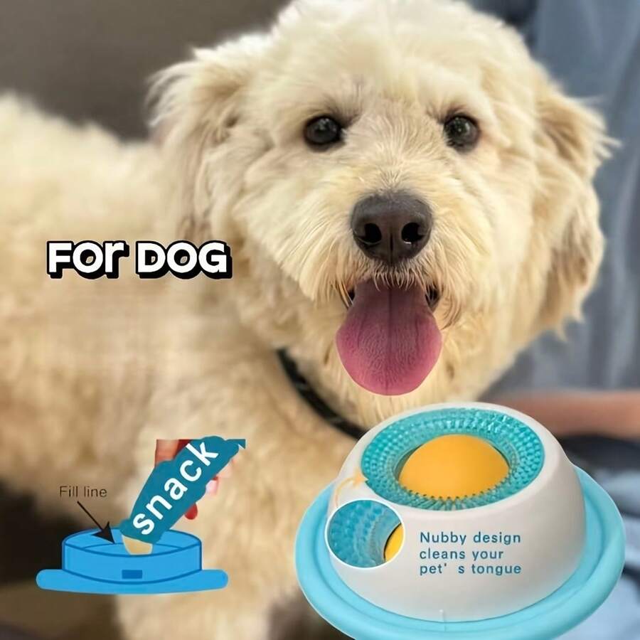 2-In-1 Pet Licking Bowl Set With Slow Feeder Ball, Non-Slip Interactive Wet Food Feeder For Cats And Dogs, Promotes Dental Health And Energy Consumption, Ideal For Multi-Pet Households