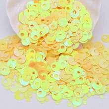 400 buah payet plastik bulat lepas 20g 10mm, dengan lubang 1mm, payet warna-warni untuk pembuatan perhiasan, scrapbooking DIY, dan kerajinan jahit. - MultiWarna - View 35