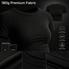 2026 New Arrival, Cotton Slim Fit Cropped T-Shirt Symmetrical Dragon  Design Print Y2K, Korean Style, Essentials For Summer, Figure Flattering - Black - View 6