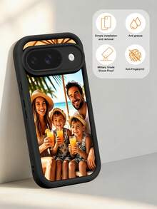 1 pièce Étui de téléphone personnalisé et sur mesure, housse de protection transparente pour Pixel 10a/Pixel 9 Pro/9 Pro XL/9A/Pixel 8 Pro/7 Pro XL/6A/11a Série, étui de protection de téléphone pour couple S26/S26 Ultra/S25/S25 Ultra/S24/S23/S22/A56/A57/A55/A54/A53/A52/S25/S24/S23/A07/A17/A26/A27 Etc. 10 Pro/10a/10 Pro XL/ G85/E14/Etc. Modèles Android personnalisés - Noir - Voir 4