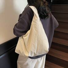 2026 Tote Bag Large Capacity Women's One Shoulder Work Canvas Tote Bag Fitness Tote Bag - Black - View 3