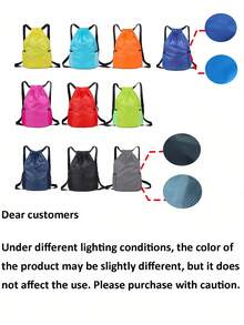 Waterproof Drawstring Backpack With Wet Dry Separation Large Travel Backpack With Mesh Side Pockets Large Gym Bag Adjustable Shoulder Straps For Men Women Perfect For Outdoor Sports Fitness Training And Daily Use Travel Hiking Essentials - Multicolor - View 9