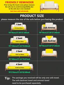 1pc Comfortable Flannel Sofa Cover, Non-Slip Machine Washable Sofa Protector, Soft & Warm, Suitable For Dogs And Home Daily Use - Multicolor - View 6