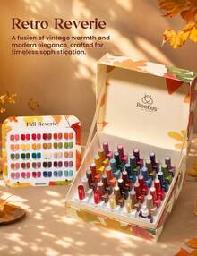 Beetles 30 Colors 10ml Each HEMA Free Spring Gel Polish Kit With Top And Base Coat, Swatch Card Soak Off UV LED Manicure - 30 Colors 10Ml Retro Reverie - 查看 2