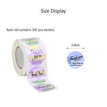 APODESS 1000 Stück Danke Aufkleber 2 Rollen, Dankeschön-Sticker mit Herz-Motiven, Klebeetiketten für Geschenke Briefe Verpackungen, Vielseitige Dankes-Etiketten für Privat Gewerbe-Incentives Supplies - Übersicht 8