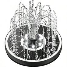 OEM Solar Powered Floating Bird Bath Fountain Pump With Color Changing LED Lights, Outdoor Solar Water Feature Fountain For Garden Pond Lawn Landscape Decoration - White Panel Colorful Lights - View 6
