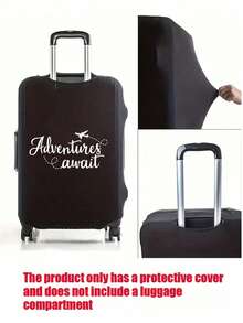 18-32 Inch Durable Universal Luggage Cover With "Adventure And Airplane" Pattern, Dust-Proof And Scratch-Resistant Suitcase Protector With Elastic Edges, Suitable For Flights, Honeymoon, Airport, Cruise, Business Travel, Unisex Travel Essential Accessory, Perfect Gift For Family, Friends, Mother, Teacher, Fits Most Rolling Luggage, Carry-On Bags, Suitcases, With Luggage Tag, Back To School Essential, Birthday Gift, Friend Gift - Multicolor - View 11