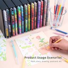 Languo 252/168/99/72/45pcs Colorful Gel Pen Set - Neutral Point (0.6mm), Marker Pen Colorful Set, Needle Pen Ballpoint Pen Fine Line Pen, Perfect For Vibrant Colorful Writing And Sketching, Smooth Writing, Used For Painting, Highlighting, Note-Taking, Making Manuals, Office Use - Multicolor - View 12